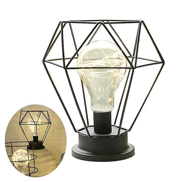 Nattlampe i jern for dekorasjon