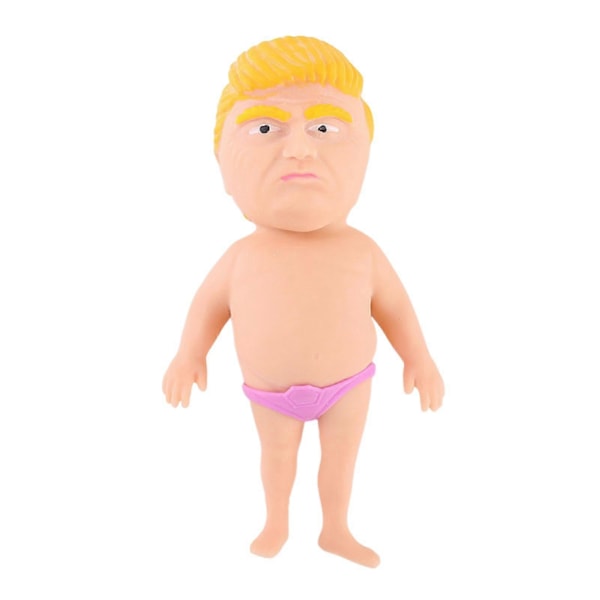 (Lila) Före detta president klämleksak med avtagbara kalsonger, långsam återhämtning TPR Stress Relief Tecknad Figur Kläm Sensorisk Fidget Leksak Barn Vuxna Gåva