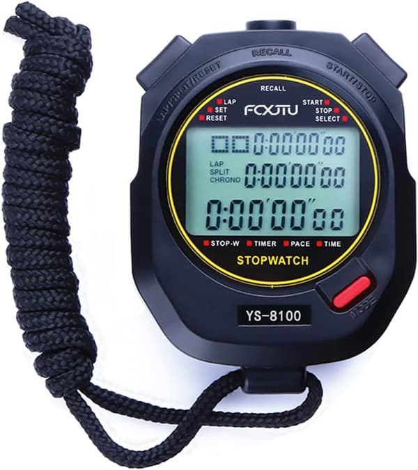 Stopur Professionel Timer 3 Rå 10/30/100 Omgange Split Hukommelse Med Digital Ekstra Stor Skærm Til Stopure Sports Spilletid