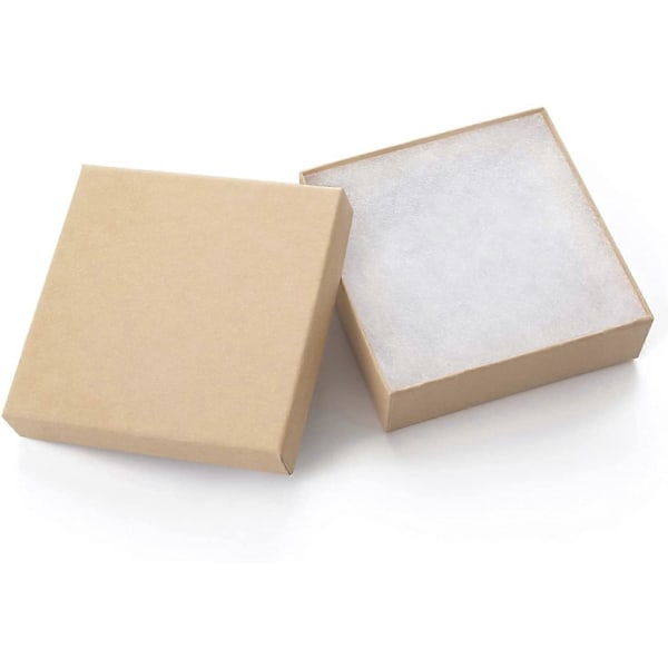 40-pack Smyckespresentaskar - 8,9x8,9 cm Kartong för Örhängen/Halsband