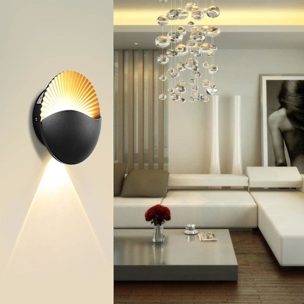 Kreativ Moderne LED Vegglampe Opp Ned Vegglampe Aluminium LED Veggvask Vanntett IP65 Innendørs Utendørs, Soverom Stue, Bad Trapper, Veranda
