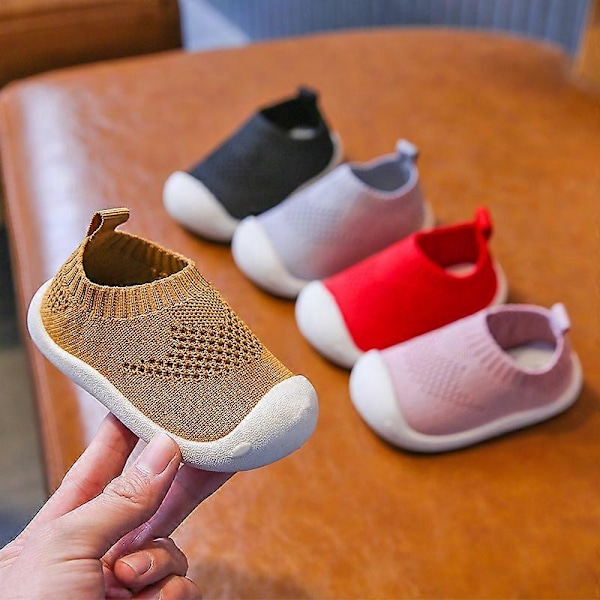 Baby Første-Gå Sko 1-4 År Børnesko Træningssko Småbørn Spædbørn Drenge Piger Blød Sål Skridsikker Lærred Åndbar Slip-on Sneakers