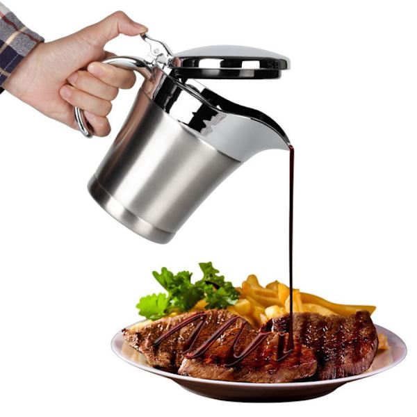 Termo sovseskåle i rustfrit stål Dobbeltisoleret, sovseskål med låg (750 ml)