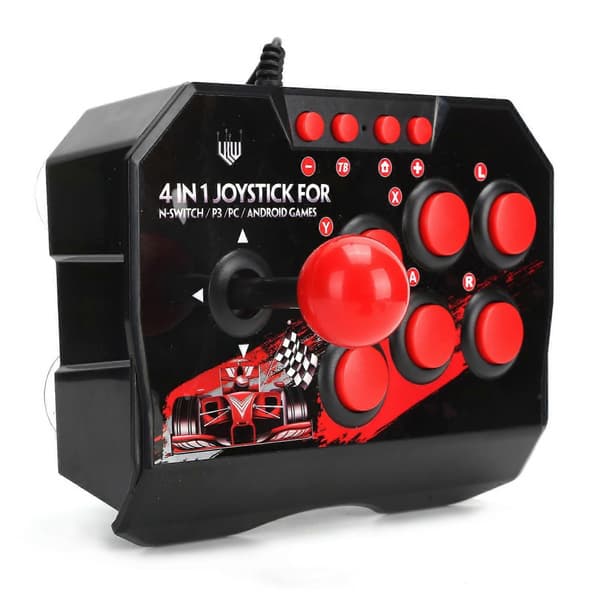 Arcade Fight Stick kablet joystick kompatibel med Switch PC PS3 Arcade spiltilbehør