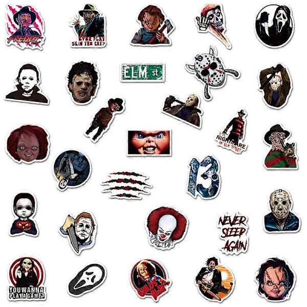 Kauhu Elokuva Tarrat, Trilleri Murhaaja Rooli Tarrapakkaus, Halloween Teemaiset Kauhu Tarrat Teineille Aikuisille