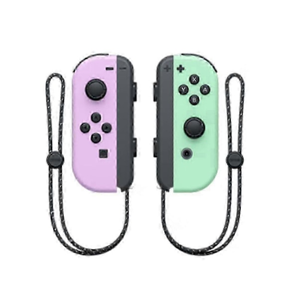 (lila grön) Joycon Trådlös Handkontroll För Nintendo Switch, Stödjer Väckningsfunktion, Vänster Höger Fjärrkontroller Med Handledsrem purple green