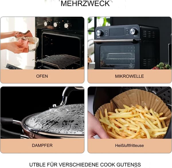 Airfryer papirforinger, engangs papirforinger 20x4,5 cm