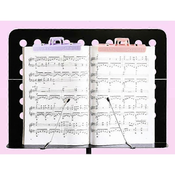 2 stk. Rose Noteklips Sideholder: Plastark Klips Boksideholder