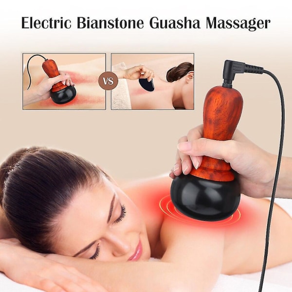 Hot Stone Electric Guasha Massager Naturlig Biansto