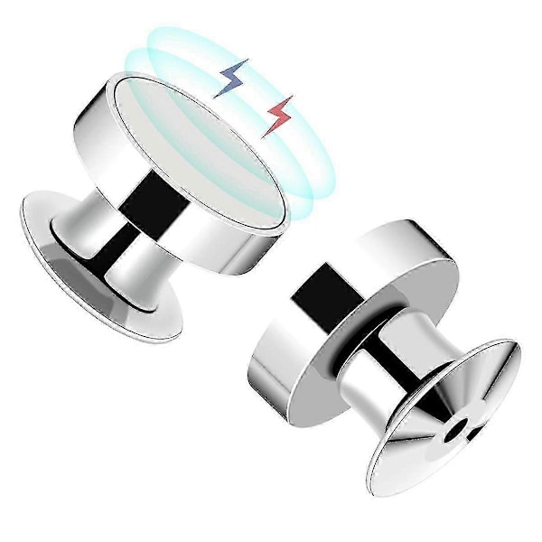 50 Stycken Magnetiska Nålhållare för Emaljnålar, Silver Låsande Nålklämmor, Perfekt Present för Nålsamlare