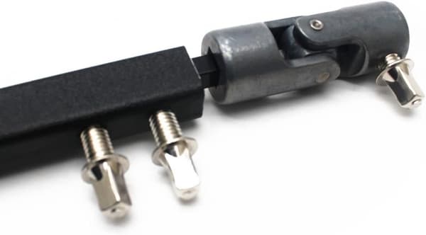 Dubbel Bastrumpedal Drivaxel Stål Bastrumpedal, Svart