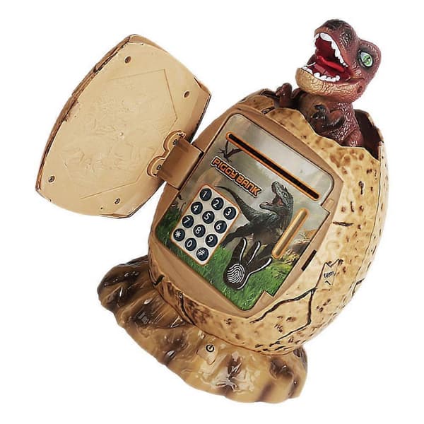 Pengeskab med dinosaurdesign og forbedrede privatlivsfunktioner