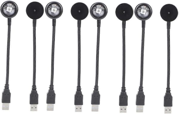 4 stk. Ambient Light USB Projektionslampe Dekorativt Natlys Regnbue Nat