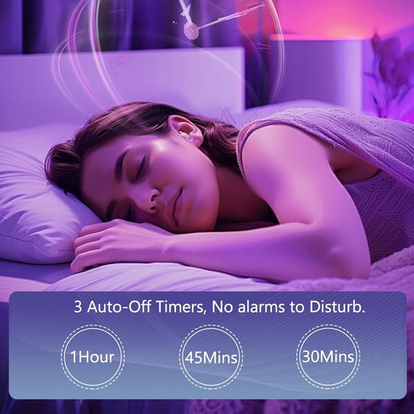 Usynlige søvnørepropper, støyreduserende komfortable søvnhodetelefoner for sidesovere, Bluetooth sovepropper uten pip, musikk-/søvnmodus, 6 timers spilletid