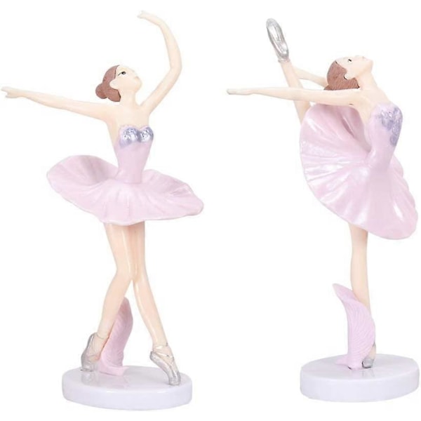 Balettitanssija koristehahmosetti kotiin ja toimistoon, 3 kpl (pinkki 14 cm)