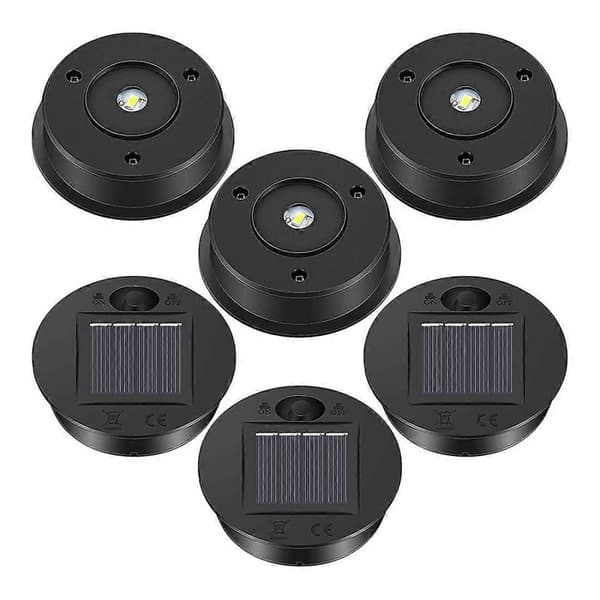 6 stk. erstatningstopper til solcellelamper, 7 lumen solcellelykt-deler, LED solcellepanel lyktlokklys