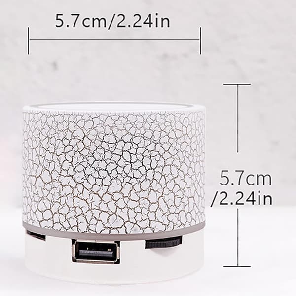 Lyd Mini Høyttaler Kort Liten Stål Subwoofer Trådløs Led Belysning Mini Bluetooth