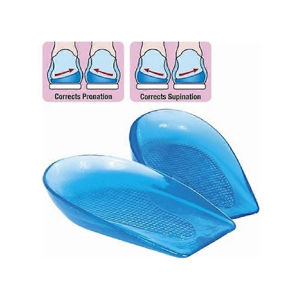 2 st Ortopediska Inläggssulor för Män och Kvinnor, Växande Inläggssulor för O/X-ben, Supinationsinlägg för Supination och Pronation, L(41-46)