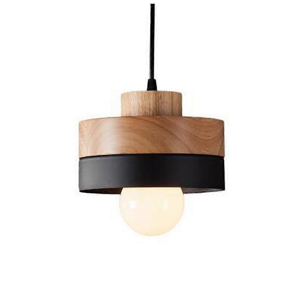 Modern trä taklampa nordisk rund fyrkantig hänglampa för café B