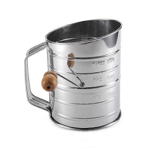Melisikte i rustfritt stål for baking, 3 kopper