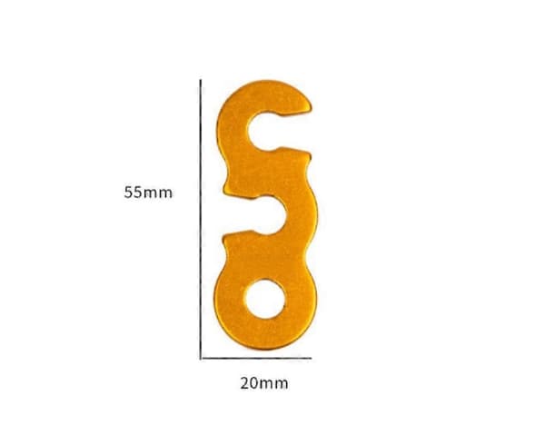 10-pack paraplyvindrep-spännen i aluminiumlegering, tältmarkisrepstillbehör, trehålsrep-spänne