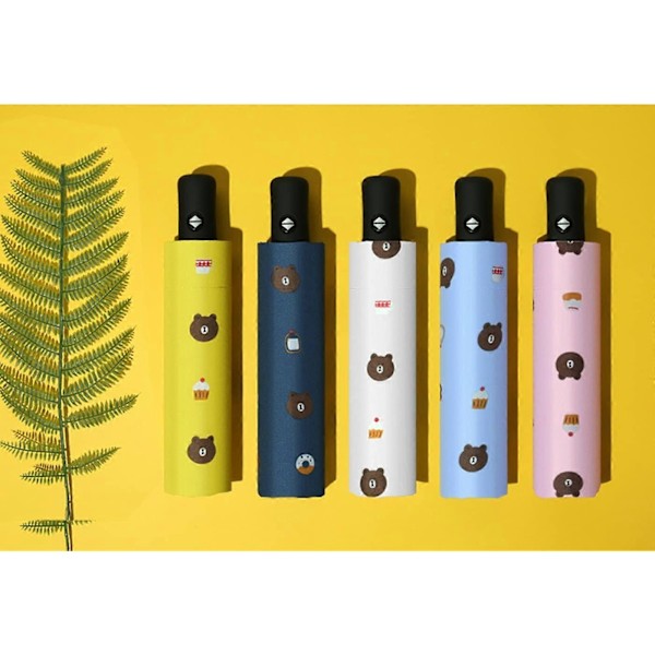 Kompakt paraply med automatisk öppning - Glasfiberram med UV-skydd