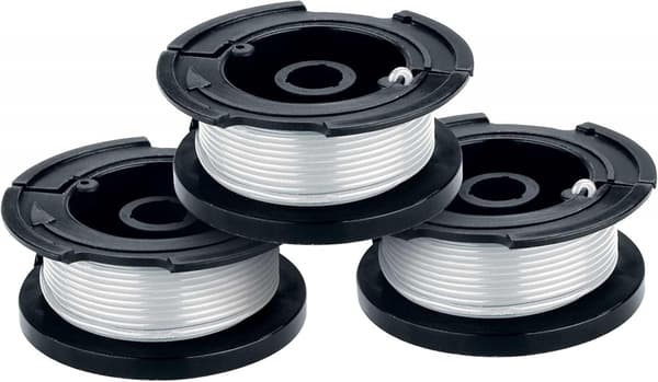 6 stk. spoler og spolelåg kompatible med Black and Decker plæneklipper spoler
