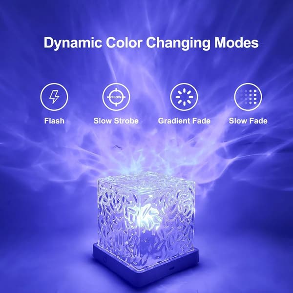 Ocean Wave Projektorlys, 16 Farver Midnight Aura Lampe med Touch Control Aurora Glow Lampe