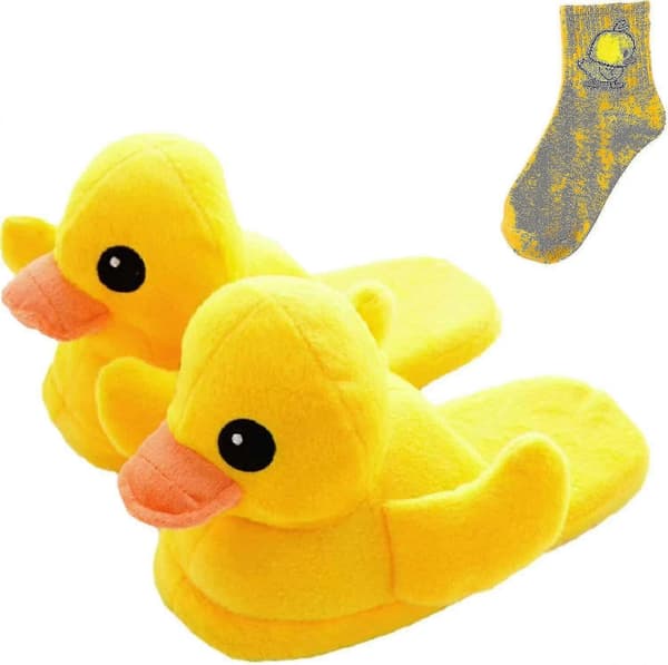 Anktofflor för kvinnor, Anktofflor som kvackar när du går, Gummianktofflor, Tecknade tofflor, Vintertofflor