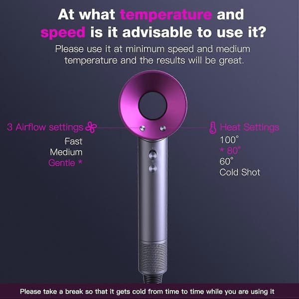 Kompatibel med Dyson 2 i 1 Multifunktionella Hårtork Tillbehör, Supersonic - Cylinder Ingår Ej