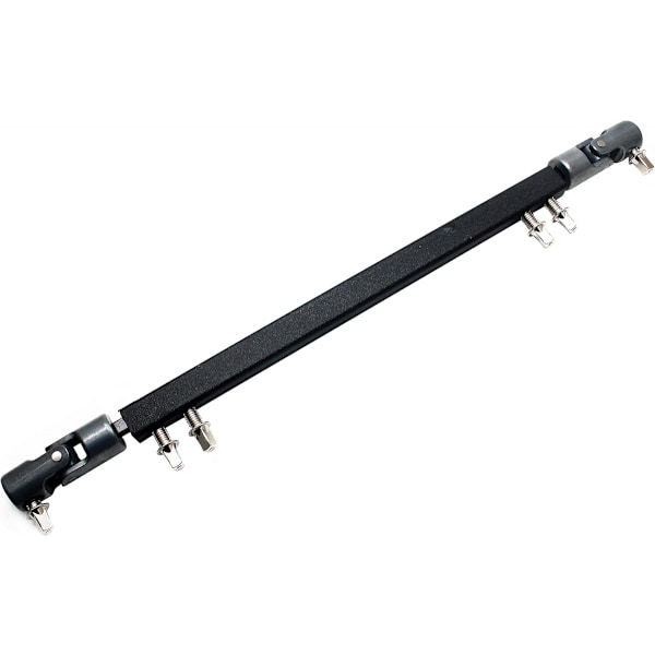 Dobbelt basstrommepedal drivaksel i stål, svart