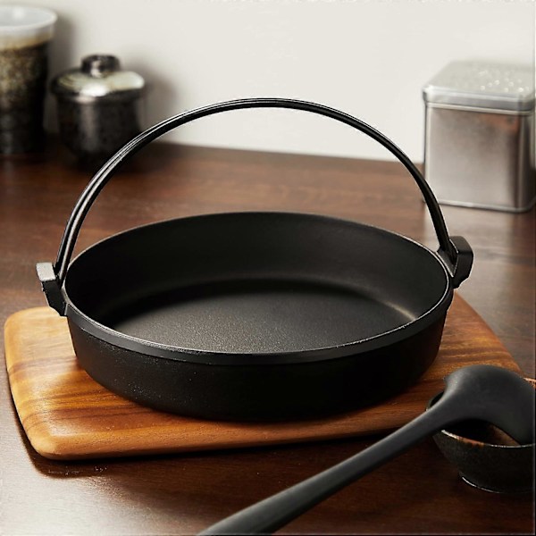 Sukiyaki Gryta för Matlagning i Svart 10.2 Tum (26 cm)