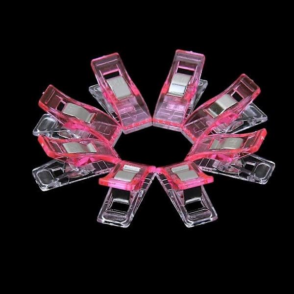 Rosa clips, en storlek, 50 stycken