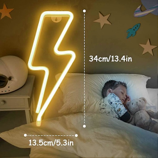 Neonljusskylt, USB- eller batteridriven varmvit LED blixt neonljusskylt för sovrum, barnrum, vardagsrum