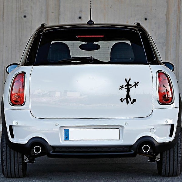 5 kpl occasionprints Vinyyli Lommon Korjaus Wile E Coyote Vinyyli Lyömässä Seinää Tarra Autot Kuorma-auto Ikkuna Tarra Splat Wiley auto Laastari Väri tai Heijastava