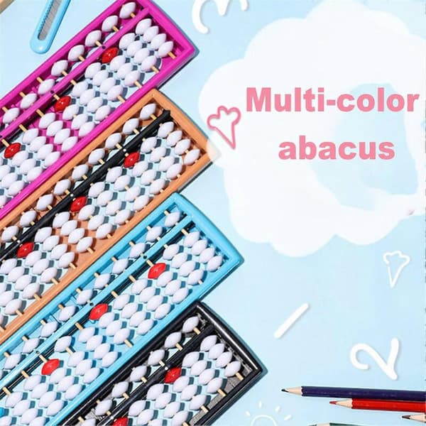 (Sort) Elev Abacus 13-rækker 5 perler Begyndervenlig Abacus Perlearbejde Børnehave Lommeregner Abacus Hjemmeforsyning
