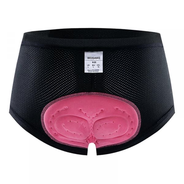 Dam 4D Vadderade Gel Cykelunderkläder med Sittvaddering, Elastiska Andningsbara Cykelshorts för Sport (Svart-XL)
