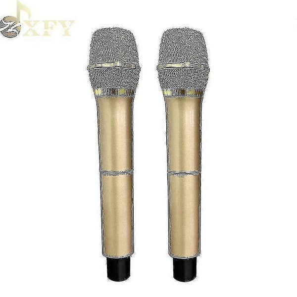 UHF dobbel trådløs mikrofon med ekkobass og display UHF dobbel mikrofon XXF