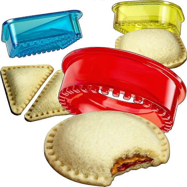 Sandwichkutter og Forsegler - Uncrustables Sandwich Maker - Kutt og Forsegl - Flott for Matboks og Bento Boks - Gutter og Jenter Barnelunsj - Sirkel, Firkant