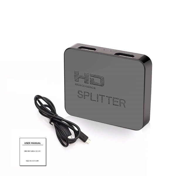 HDMI Splitter Video Hdmi Switcher 1In2 Out Hd 1080p 4k 1x2