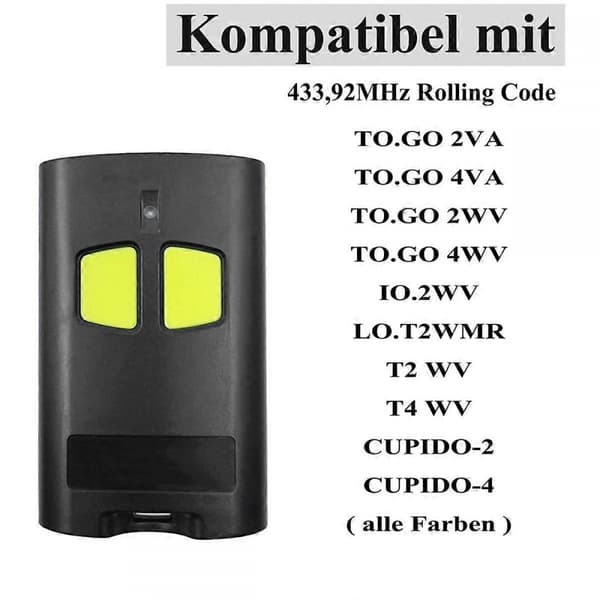 2 stk 433MHz Håndholdt Fjernkontroll For Beninca