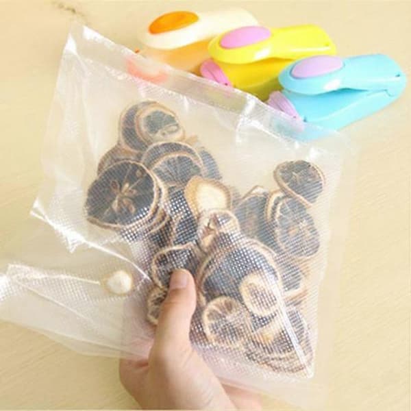 2 st Bärbar Hem Plastpåse Förseglare Rese Handhållen Förseglare Plastförseglingsmaskin Mini Förseglare C