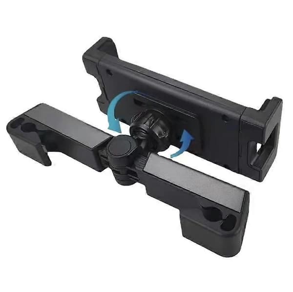 Sort Bil Tablet Holder, Nakkestøtte Tablet Holder - [To-Akset Teleskoparm] 360 Graders Rotation, Support til iPad, Sumsung Tab, Switch, Andre 4.7-11\" Mobiler