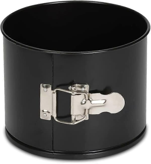 02820 - Rund kageform med klassisk høj kant og hængsel, sort, 17 cm