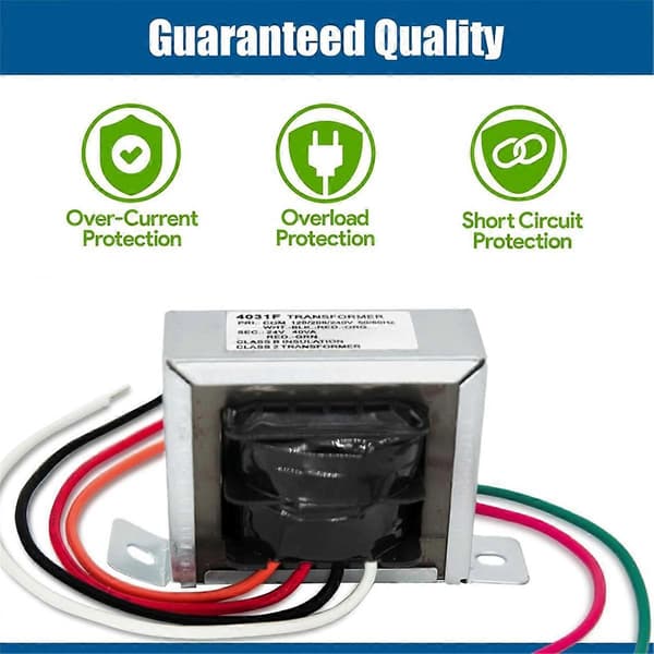 24V 40VA Kontrolltransformator 40VA, Primær 120, 208, 240V Sekundær 24V, HVAC Ovn Multi Tap med