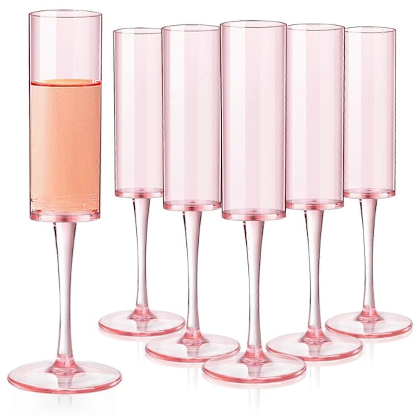 16-Pakning Gjenbrukbare Champagneglass - 177ml Plast Toastglass for Arrangementer