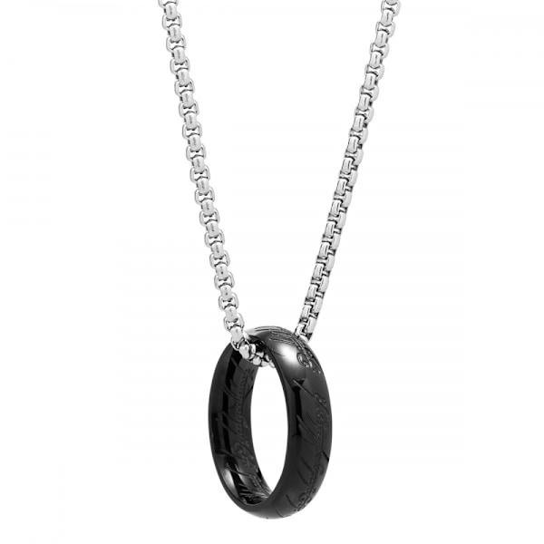 Miesten Retro Sormus Kaulakoru Titaani Teräs Solisluuketju Unisex Choker Arkikäyttöön Kaulaketju Asusteet Musta