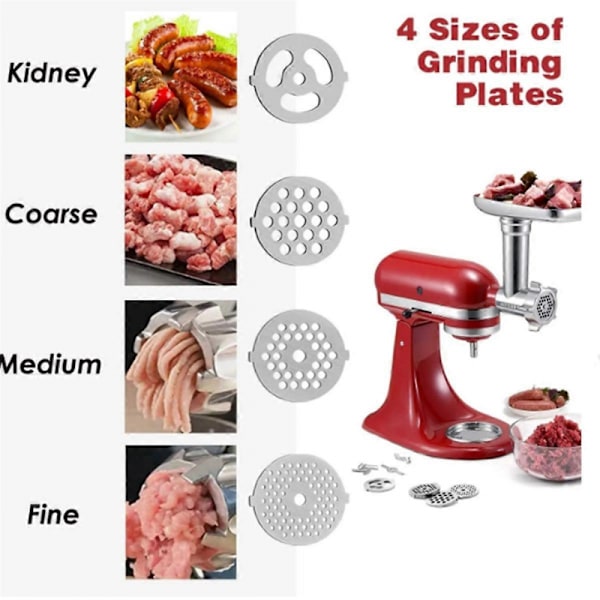 1 set för KitchenAid köttkvarnstillbehör för köksmaskiner