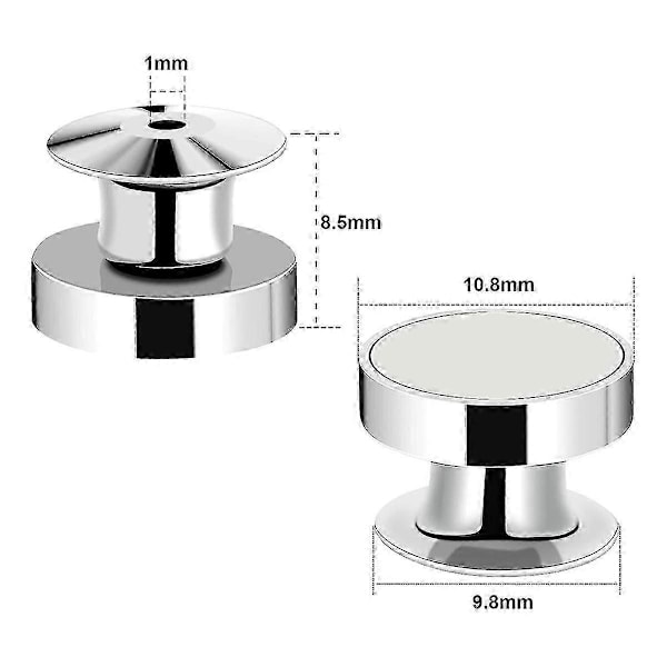 50 Stycken Magnetiska Nålhållare för Emaljnålar, Silver Låsande Nålklämmor, Perfekt Present för Nålsamlare