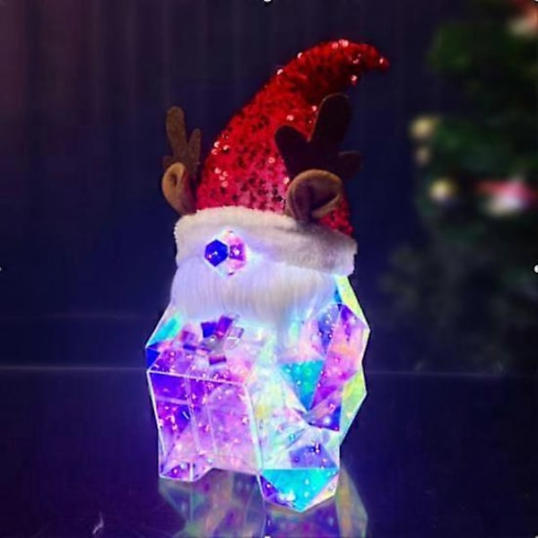 LED Jul Nattlampa 3D Jultomte Snögubbe Ljus Dekor Handgjord Bordslampa